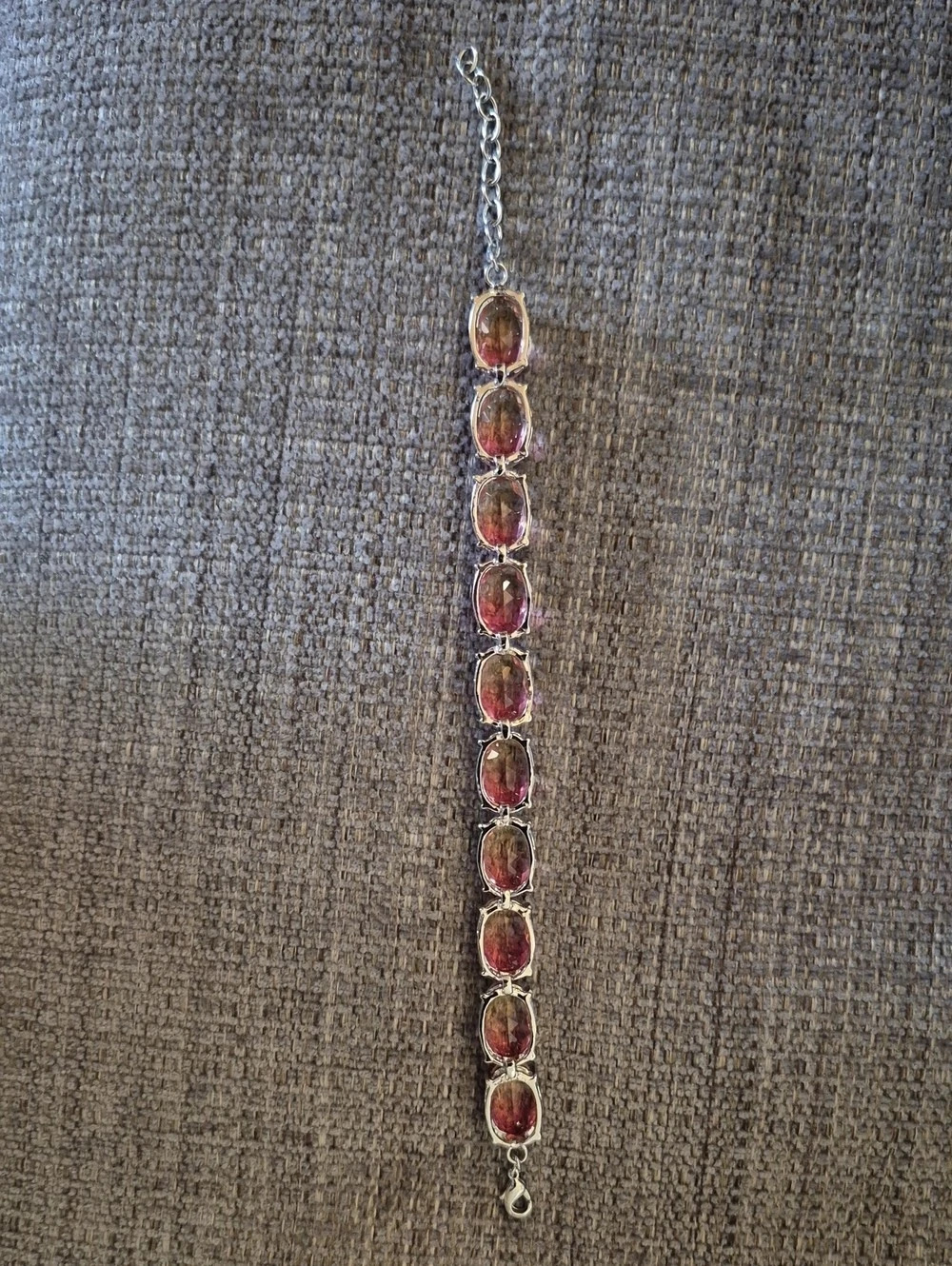 VINTAGE Pink/Yellow Glass Beads Bracelet Like New